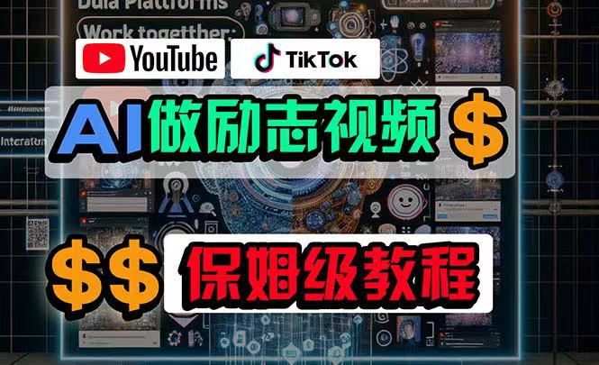 利用AI制作励志视频，在YouTube和TikTok赚钱，小白可做（附工具）去创吧-网创项目资源站-副业项目-创业项目-搞钱项目黑蛋搞钱