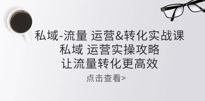 私域-流量 运营转化实操课：私域 运营实操攻略 让流量转化更高效去创吧-网创项目资源站-副业项目-创业项目-搞钱项目黑蛋搞钱