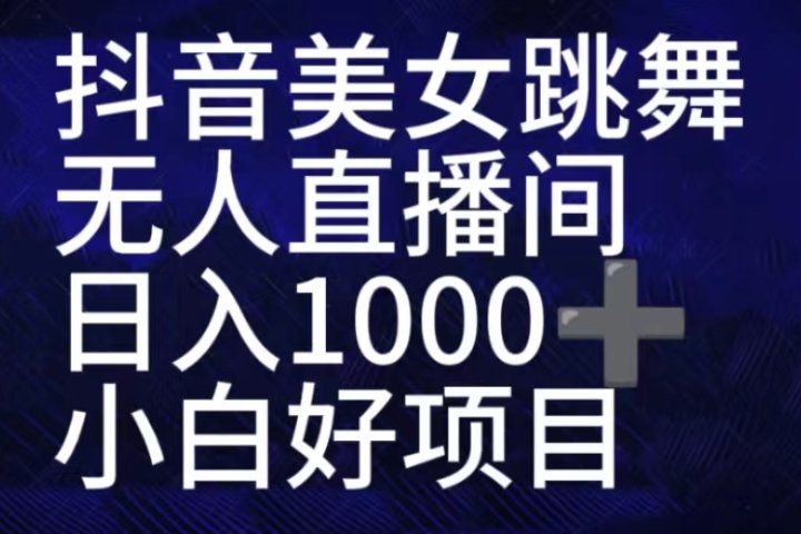 抖音美女跳舞直播间，直播人气爆满，通过小风车，抖音的游戏发行人计划，进行多种变现，一部手机就能做到，一分钟开播，小白上手神器，日入十张不是问题，跟玩一样去创吧-网创项目资源站-副业项目-创业项目-搞钱项目黑蛋搞钱