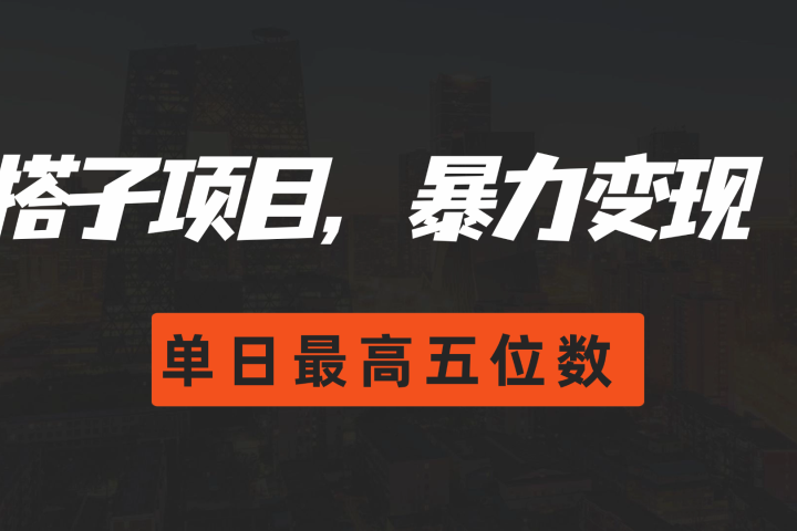 搭子项目，暴力变现，单日最高破五位数去创吧-网创项目资源站-副业项目-创业项目-搞钱项目黑蛋搞钱