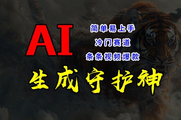 短视频冷门赛道，AI一键生成守护神，条条视频爆款，简单易上手，轻松获取睡后收入去创吧-网创项目资源站-副业项目-创业项目-搞钱项目黑蛋搞钱
