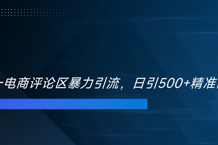 双十一电商评论区暴力引流，日引500+精准创业粉！！！去创吧-网创项目资源站-副业项目-创业项目-搞钱项目黑蛋搞钱