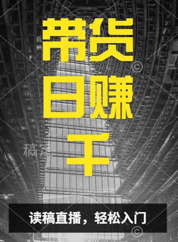 视频号技术直播带货， 会读稿就行，小白日入1000+去创吧-网创项目资源站-副业项目-创业项目-搞钱项目黑蛋搞钱