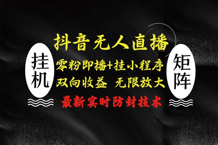 抖音无人直播最新独家玩法，小雪花+撸音浪双向收益，可矩阵放大去创吧-网创项目资源站-副业项目-创业项目-搞钱项目黑蛋搞钱