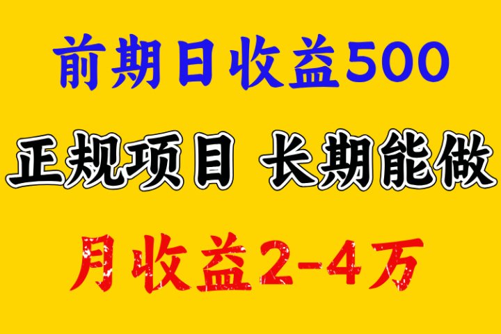 一天收益500+ 上手熟悉后赚的更多，事是做出来的，任何项目只要用心，必有结果去创吧-网创项目资源站-副业项目-创业项目-搞钱项目黑蛋搞钱