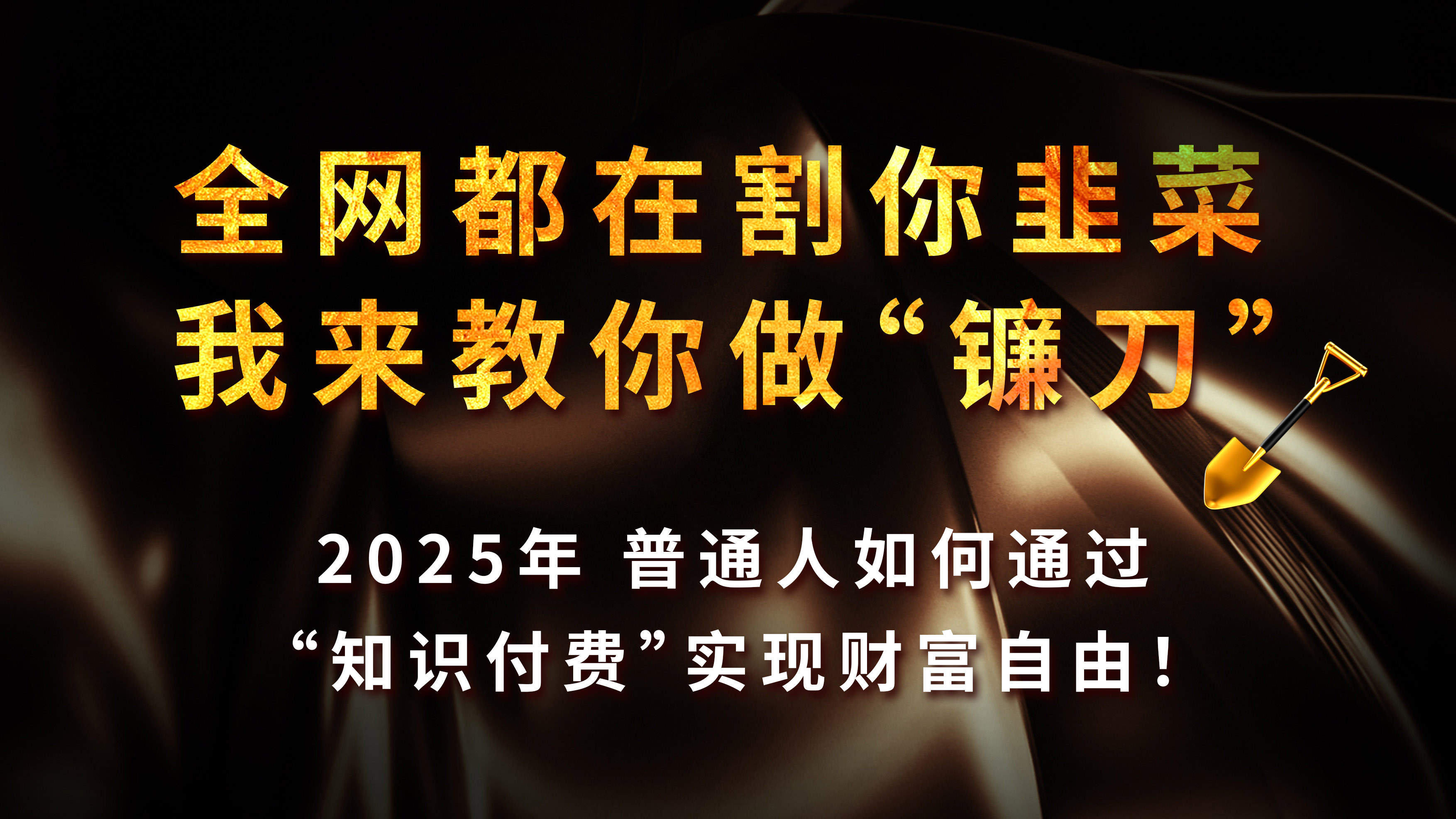 知识付费如何做到月入5w+，2025我来教你做“镰刀”去创吧-网创项目资源站-副业项目-创业项目-搞钱项目黑蛋搞钱