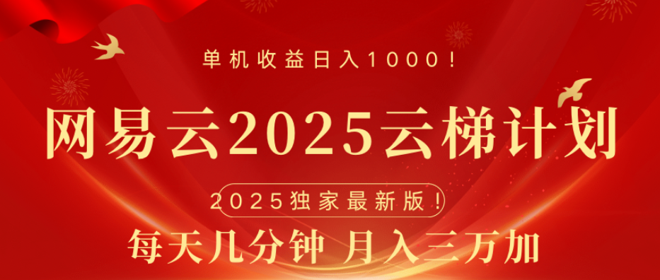 网易云最新玩法，纯挂机!!去创吧-网创项目资源站-副业项目-创业项目-搞钱项目黑蛋搞钱