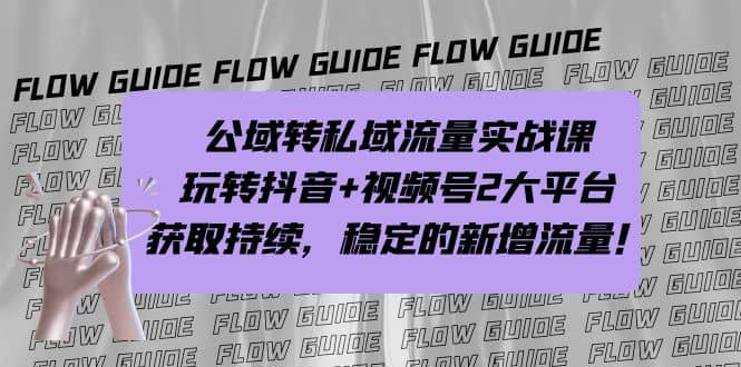 公域转私域流量实战课，玩转抖音+视频号2大平台，获取持续，稳定的新增流量去创吧-网创项目资源站-副业项目-创业项目-搞钱项目黑蛋搞钱
