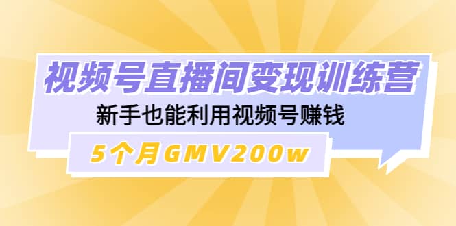 视频号直播间变现训练营去创吧-网创项目资源站-副业项目-创业项目-搞钱项目黑蛋搞钱