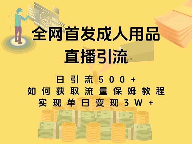最新全网独创首发，成人用品直播引流获客暴力玩法，单日变现3w保姆级教程去创吧-网创项目资源站-副业项目-创业项目-搞钱项目黑蛋搞钱