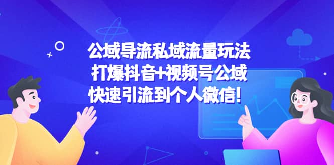 公域导流私域流量玩法：打爆抖音+视频号公域去创吧-网创项目资源站-副业项目-创业项目-搞钱项目黑蛋搞钱