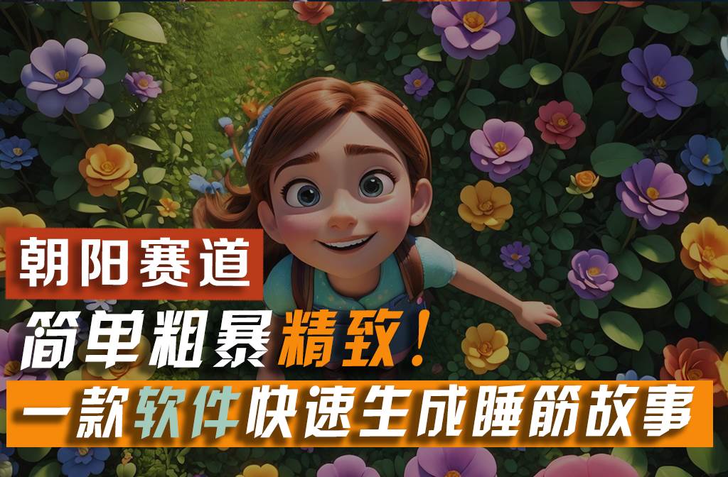 利用一款软件5分钟一条爆款睡前故事，简单粗暴精致！小白月入2w+去创吧-网创项目资源站-副业项目-创业项目-搞钱项目黑蛋搞钱
