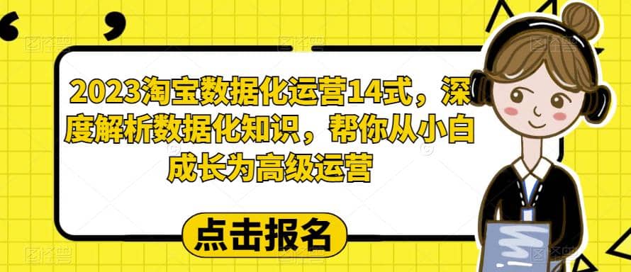 2023淘宝数据化-运营 14式，深度解析数据化知识，帮你从小白成长为高级运营去创吧-网创项目资源站-副业项目-创业项目-搞钱项目黑蛋搞钱