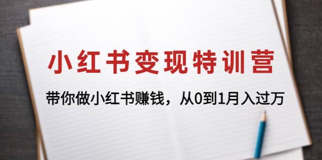 小红书变现特训营：带你做小红书项目去创吧-网创项目资源站-副业项目-创业项目-搞钱项目黑蛋搞钱