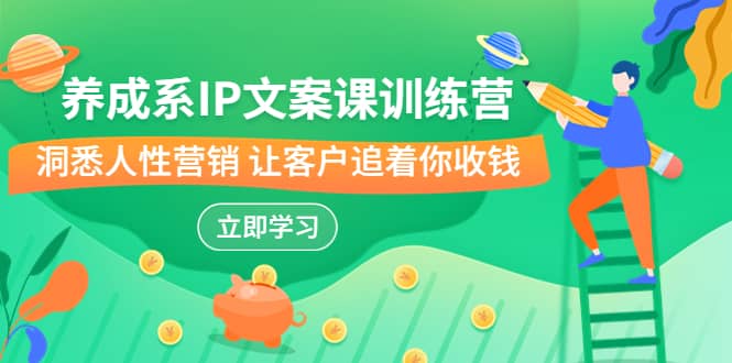 养成系-IP文案课训练营，文案心法的天花板 洞悉人性营销 让客户追着你收钱去创吧-网创项目资源站-副业项目-创业项目-搞钱项目黑蛋搞钱