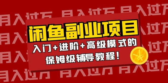月入过万闲鱼副业项目：入门+进阶+高级模式的保姆级辅导教程去创吧-网创项目资源站-副业项目-创业项目-搞钱项目黑蛋搞钱