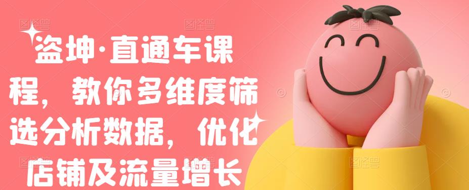 盗坤·直通车课程，教你多维度筛选分析数据，优化店铺及流量增长去创吧-网创项目资源站-副业项目-创业项目-搞钱项目黑蛋搞钱