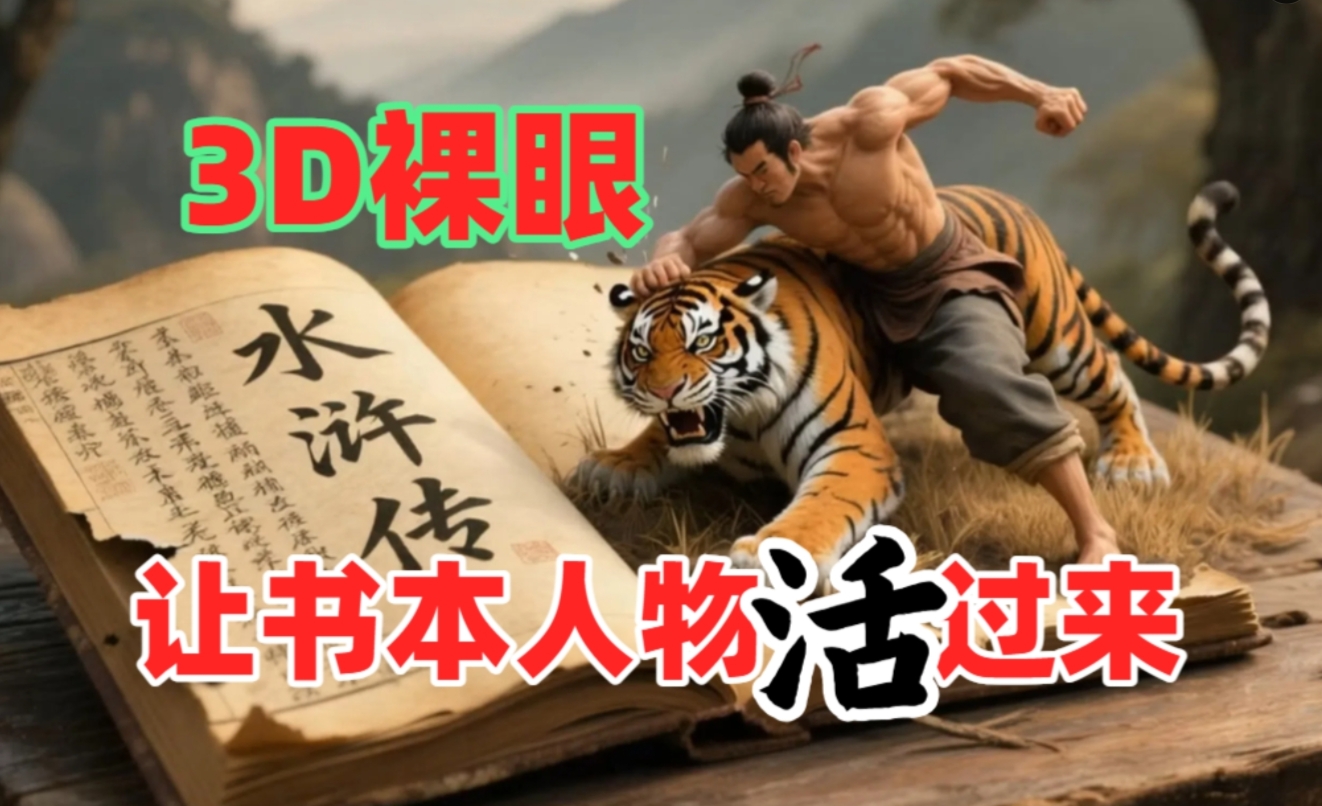 书本人物裸眼3D视频，一条视频收益过千，保姆级教程去创吧-网创项目资源站-副业项目-创业项目-搞钱项目黑蛋搞钱