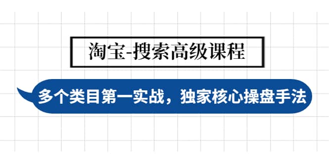 淘宝-搜索高级课程：多个类目第一实战，独家核心操盘手法去创吧-网创项目资源站-副业项目-创业项目-搞钱项目黑蛋搞钱