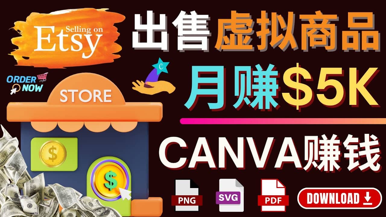 通过Etsy出售Canva模板，操作简单，收益高，月赚5000美元去创吧-网创项目资源站-副业项目-创业项目-搞钱项目黑蛋搞钱