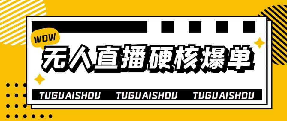 大飞无人直播硬核爆单技术，轻松玩转无人直播去创吧-网创项目资源站-副业项目-创业项目-搞钱项目黑蛋搞钱