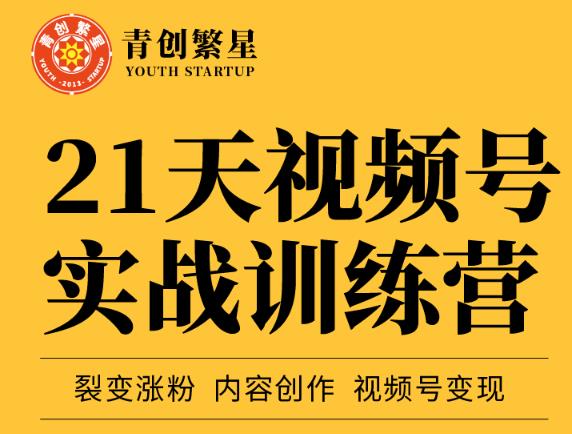 张萌21天视频号实战训练营，裂变涨粉、内容创作、视频号变现 价值298元去创吧-网创项目资源站-副业项目-创业项目-搞钱项目黑蛋搞钱