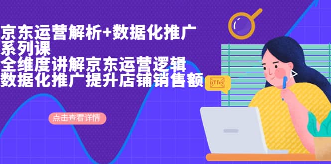 京东运营解析与数据化推广系列课，全维度讲解京东运营逻辑+数据化推广提升店铺销售额去创吧-网创项目资源站-副业项目-创业项目-搞钱项目黑蛋搞钱