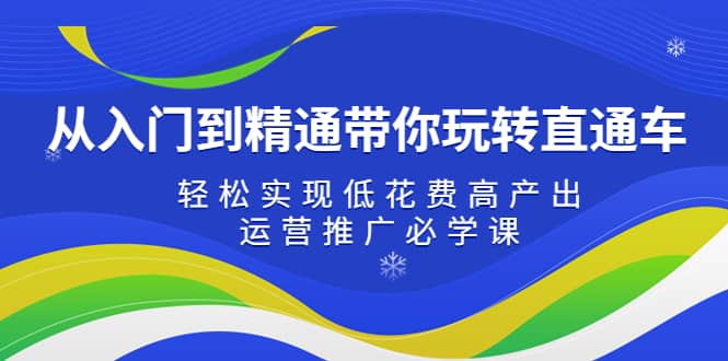从入门到精通带你玩转直通车：轻松实现低花费高产出，35节运营推广必学课去创吧-网创项目资源站-副业项目-创业项目-搞钱项目黑蛋搞钱