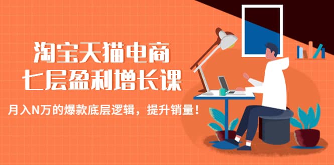 淘宝天猫电商七层盈利增长课：月入N万的爆款底层逻辑，提升销量去创吧-网创项目资源站-副业项目-创业项目-搞钱项目黑蛋搞钱