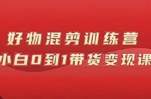 万三好物混剪训练营：小白0到1带货变现课去创吧-网创项目资源站-副业项目-创业项目-搞钱项目黑蛋搞钱