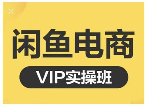 闲鱼电商零基础入门到进阶VIP实战课程，帮助你掌握闲鱼电商所需的各项技能去创吧-网创项目资源站-副业项目-创业项目-搞钱项目黑蛋搞钱