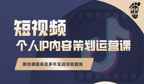 抖音短视频个人ip内容策划实操课，真正做到普通人也能实行落地去创吧-网创项目资源站-副业项目-创业项目-搞钱项目黑蛋搞钱