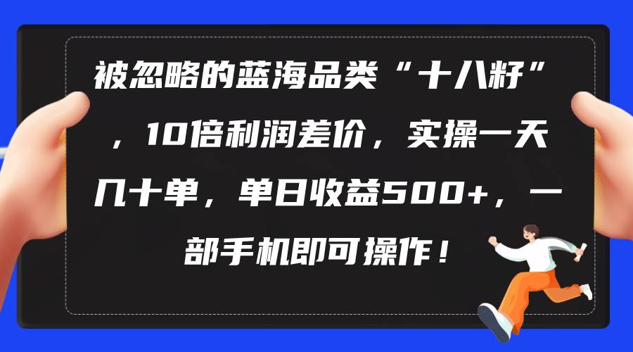 被忽略的蓝海品类“十八籽”，10倍利润差价，实操一天几十单 单日收益500+去创吧-网创项目资源站-副业项目-创业项目-搞钱项目黑蛋搞钱