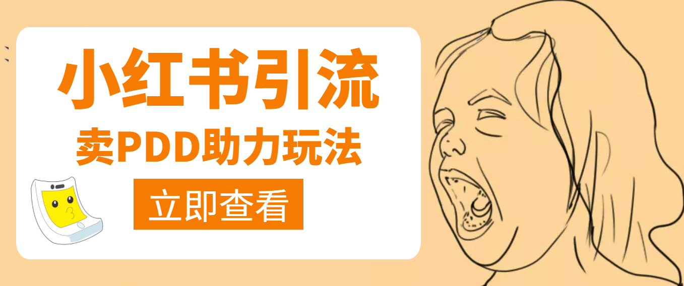 利用小红书卖拼多多助力去创吧-网创项目资源站-副业项目-创业项目-搞钱项目黑蛋搞钱