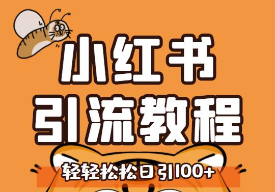 小红书运营引流全系列课程，每天引流100精准粉去创吧-网创项目资源站-副业项目-创业项目-搞钱项目黑蛋搞钱
