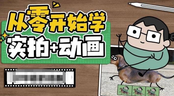 从零开始学实拍加动画，实拍加动画创意教程（49节视频课）去创吧-网创项目资源站-副业项目-创业项目-搞钱项目黑蛋搞钱