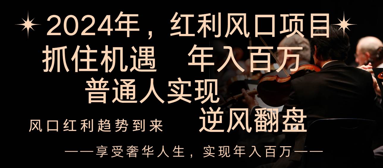 2024红利风口项目来袭，享受第一波红利，逆风翻盘普通人也能实现，年入百万去创吧-网创项目资源站-副业项目-创业项目-搞钱项目黑蛋搞钱