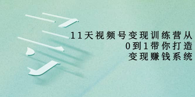好望角·11天视频号变现训练营，从0到1打造变现赚钱系统（价值398）去创吧-网创项目资源站-副业项目-创业项目-搞钱项目黑蛋搞钱