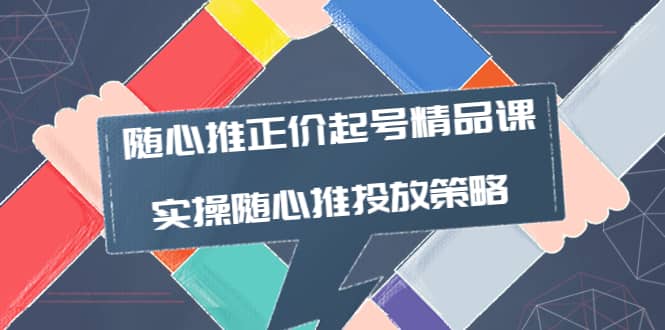 随心推正价起号精品课，实操随心推投放策略（5节课-价值298）去创吧-网创项目资源站-副业项目-创业项目-搞钱项目黑蛋搞钱