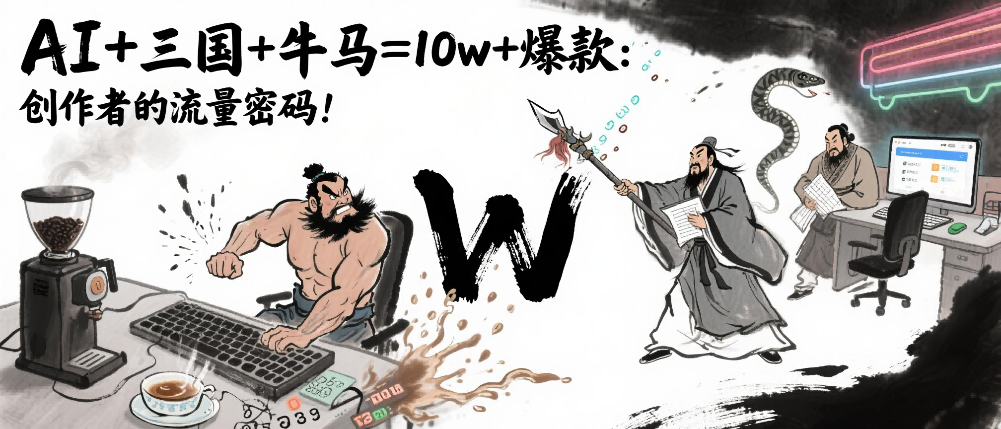 AI+三国+牛马=10w+爆款：创作者的流量密码！去创吧-网创项目资源站-副业项目-创业项目-搞钱项目黑蛋搞钱