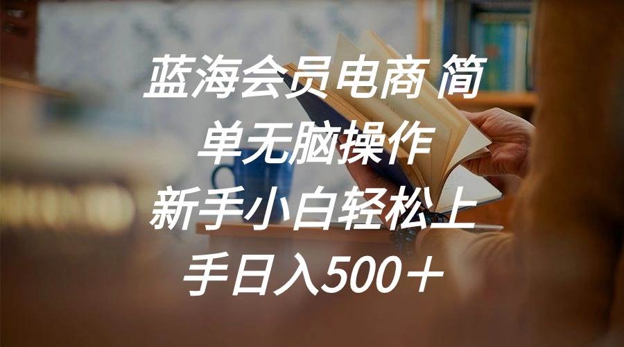 蓝海会员电商 简单无脑操作 新手小白轻松上手日入500＋去创吧-网创项目资源站-副业项目-创业项目-搞钱项目黑蛋搞钱