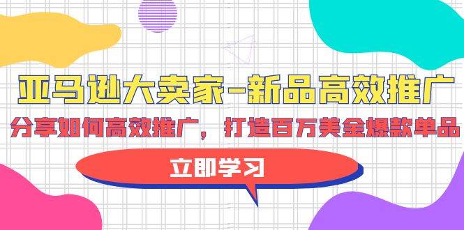 亚马逊 大卖家-新品高效推广，分享如何高效推广，打造百万美金爆款单品去创吧-网创项目资源站-副业项目-创业项目-搞钱项目黑蛋搞钱