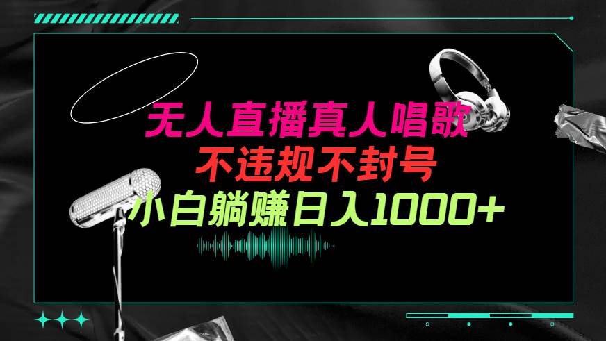 抖音24小时无人直播音乐，不违规，不封号纯撸音浪，小白实操当天日入1000+去创吧-网创项目资源站-副业项目-创业项目-搞钱项目黑蛋搞钱