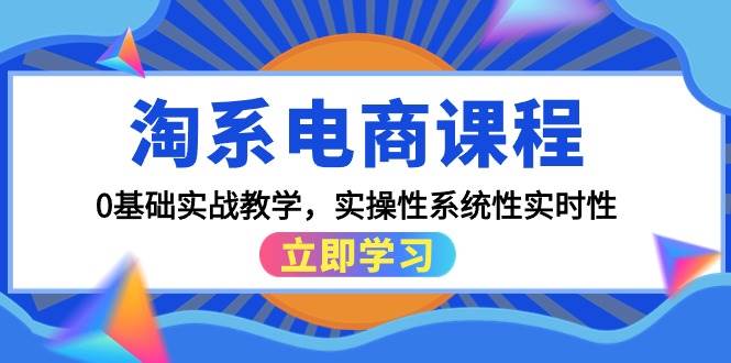 淘系电商课程，0基础实战教学，实操性系统性实时性（15节课）去创吧-网创项目资源站-副业项目-创业项目-搞钱项目黑蛋搞钱