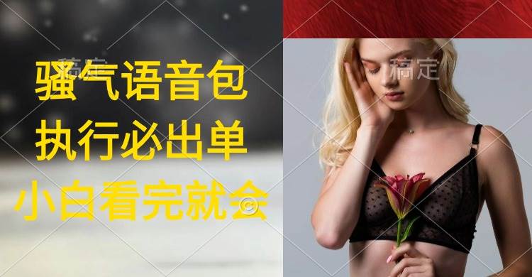 执行就出单，日入2000+，超火骚气语音包，小白看完课程就能马上实操去创吧-网创项目资源站-副业项目-创业项目-搞钱项目黑蛋搞钱