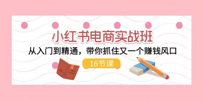 小红书电商实战班，从入门到精通，带你抓住又一个赚钱风口（16节）去创吧-网创项目资源站-副业项目-创业项目-搞钱项目黑蛋搞钱