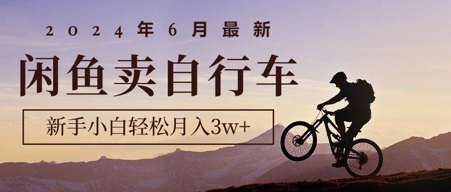 2024年6月最新闲鱼卖自行车，新手小白轻松月入3w+项目去创吧-网创项目资源站-副业项目-创业项目-搞钱项目黑蛋搞钱