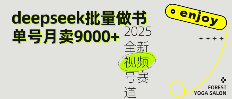 2025最新视频号项目 如何用Deepseek快速批量制作书单号 日入1000＋去创吧-网创项目资源站-副业项目-创业项目-搞钱项目黑蛋搞钱