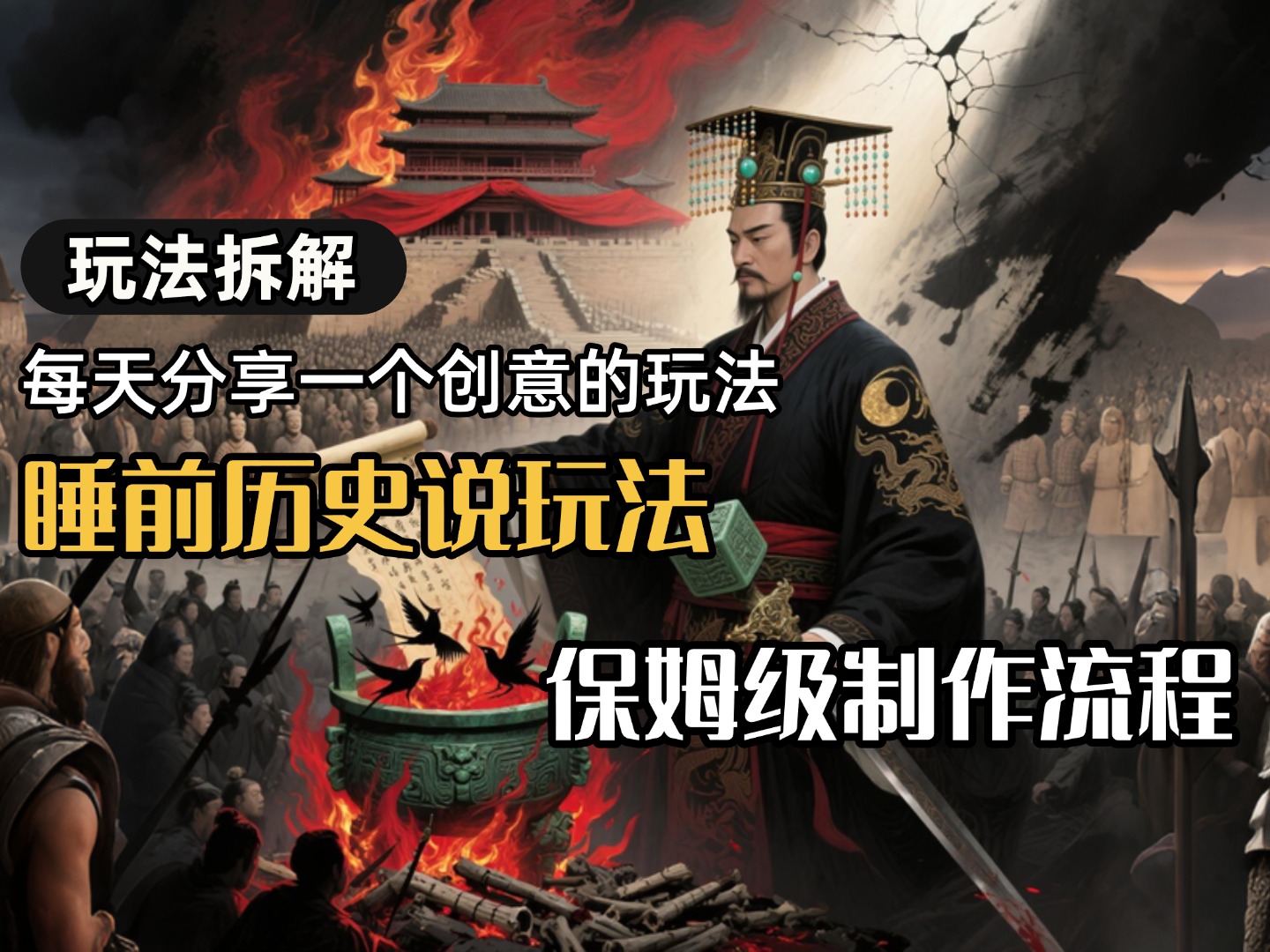 13条作品涨粉24.5万，全流程拆解睡前历史说，保姆级教程去创吧-网创项目资源站-副业项目-创业项目-搞钱项目黑蛋搞钱
