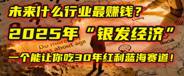 未来什么行业最赚钱？马哥揭秘2025年“银发经济”：一个能让你吃30年红利的蓝海赛道！去创吧-网创项目资源站-副业项目-创业项目-搞钱项目黑蛋搞钱